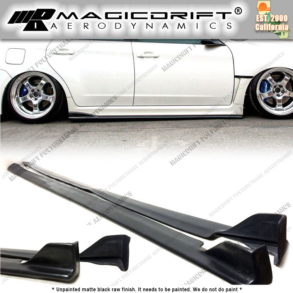 08-14 Subaru Impreza WRX STI S206 CS Style Side Skirt Rocker Panel Extension Lips (Pair)