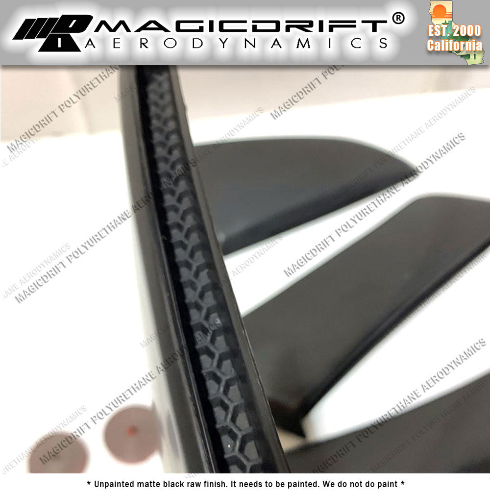 15-18 Ford Mustang Quarter Panel Side Scoops + Window Louver Cover Combo Kit