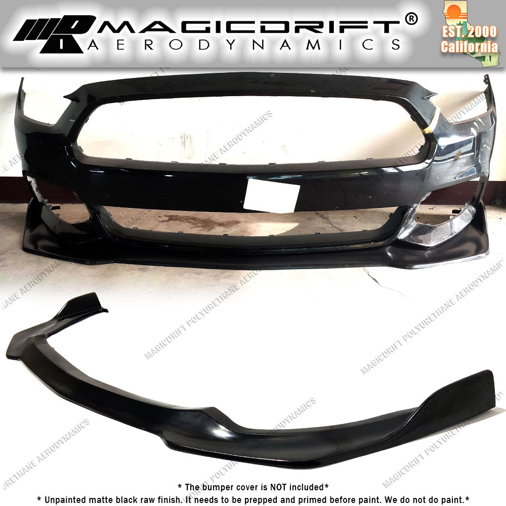 15-17 Ford Mustang MDA V2 Style Front Bumper Chin Spoiler Lip