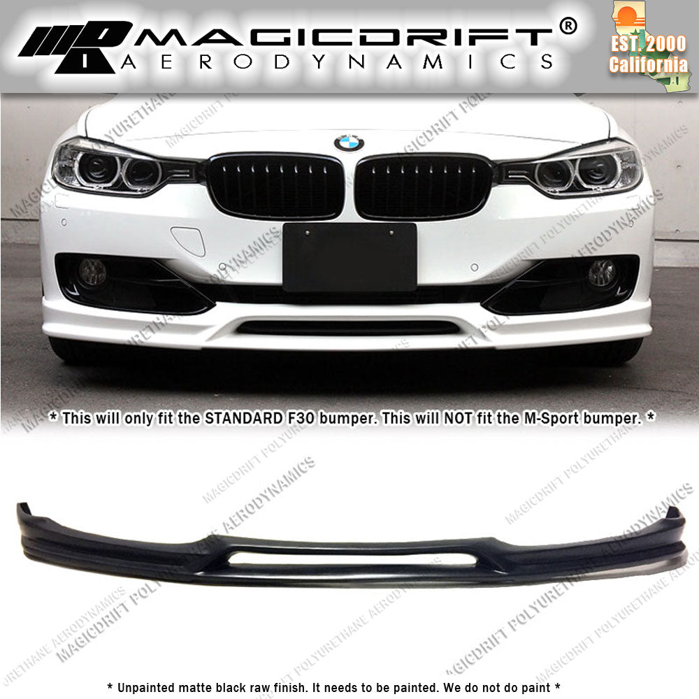 12-15 BMW F30 Base 3-Series 3D Style Front Bumper Chin Spoiler Lip