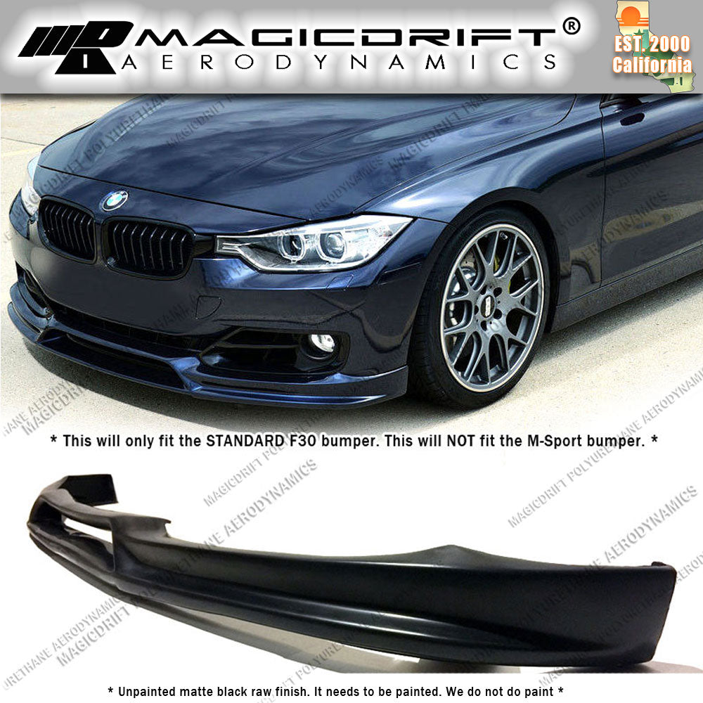12-15 BMW F30 Base 3-Series 3D Style Front Bumper Chin Spoiler Lip