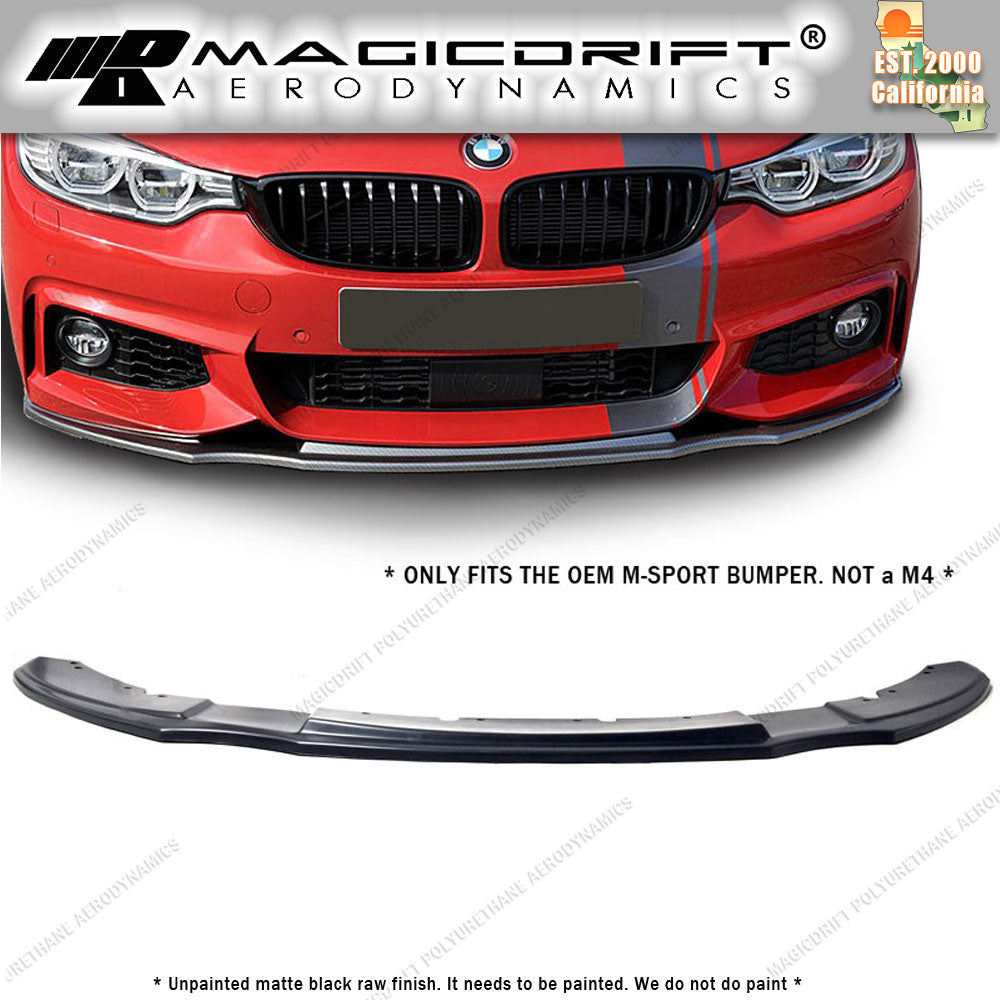 14-16 BMW F32 4-Series M-Sport RG Style Front Bumper Chin Spoiler Lip