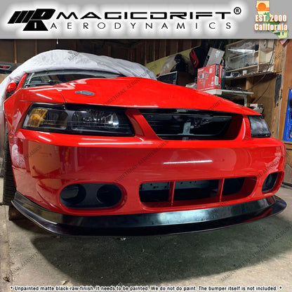 03-04 Ford Mustang Cobra Only - MDA Style Front Bumper Chin Spoiler Lip w/ Side Spacers