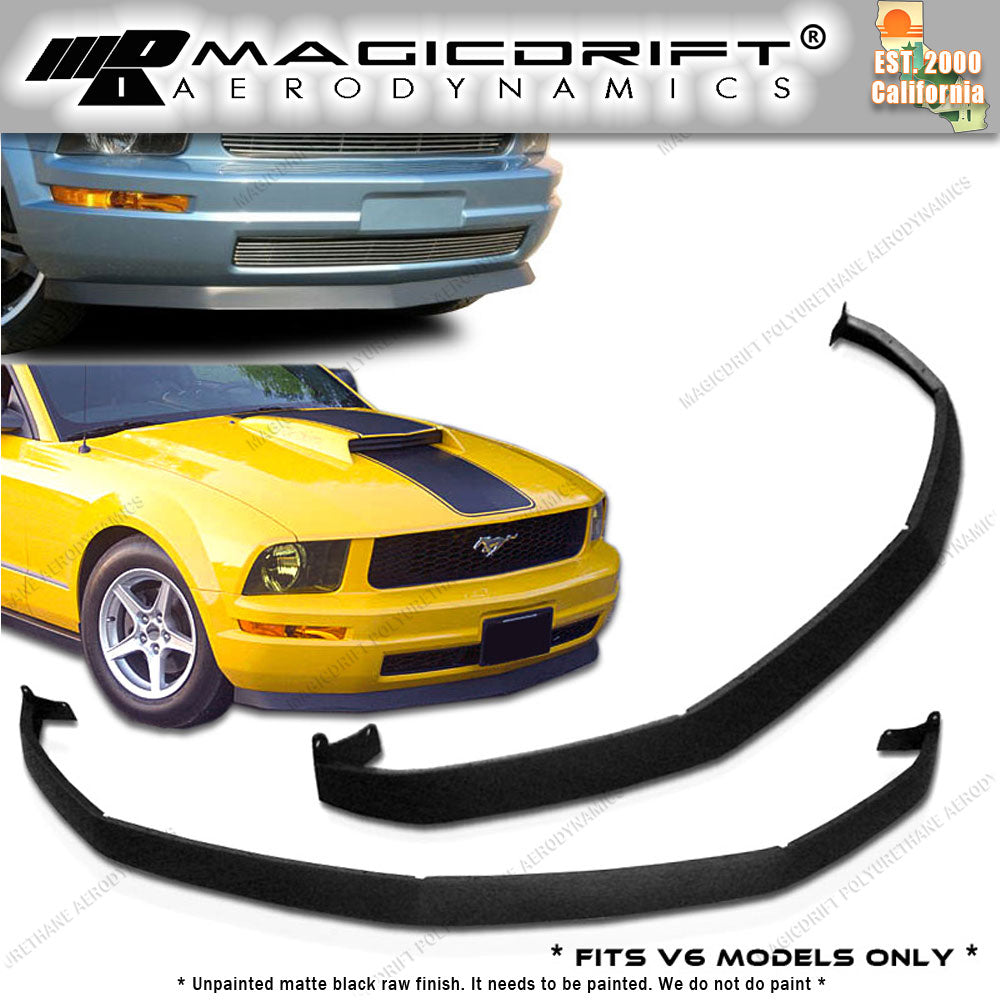 05-09 Ford Mustang V6 Sports Style Front Bumper Chin Spoiler Lip