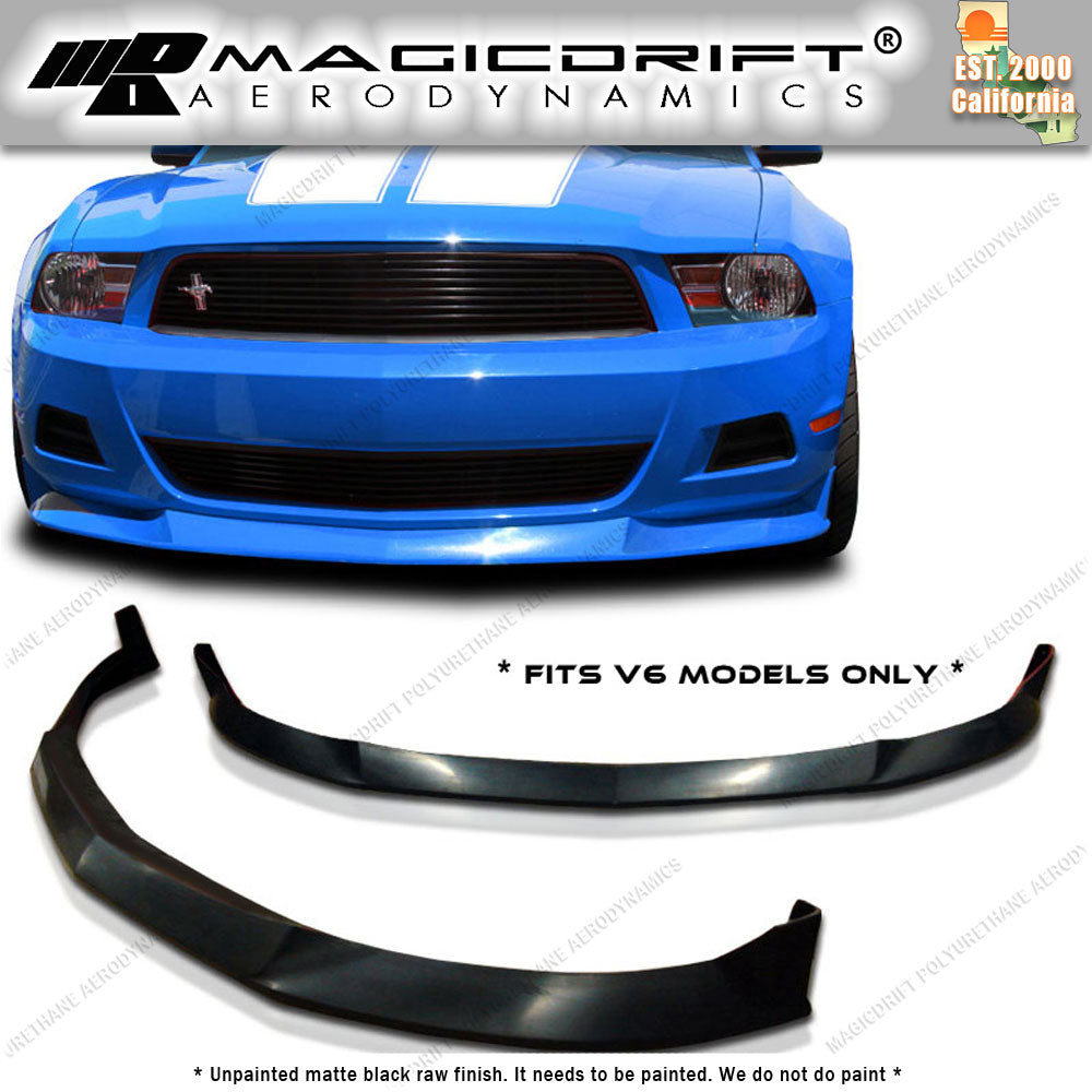 10-12 Ford Mustang V6 STREET Style Front Bumper Chin Spoiler Lip