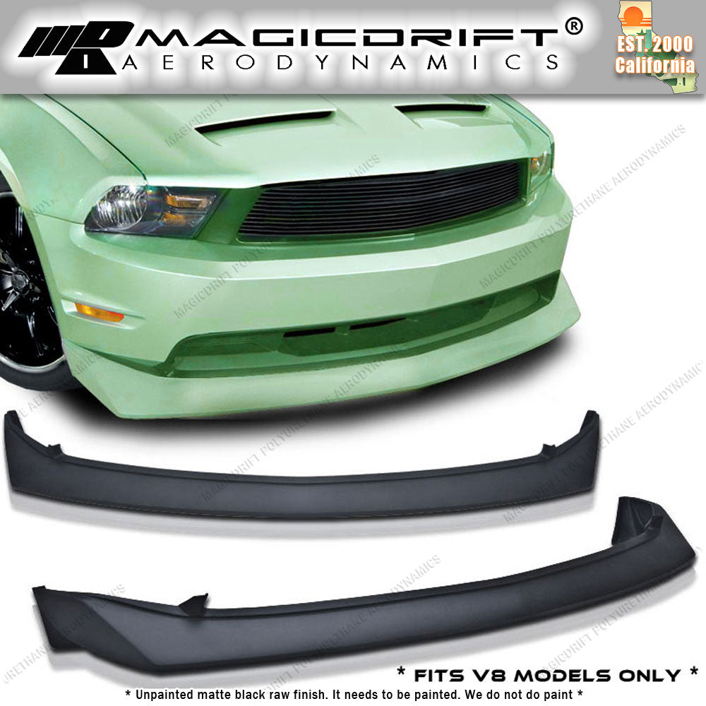 10-12 Ford Mustang V8 B2 Style Front Bumper Chin Spoiler Lip