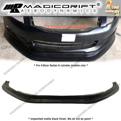 08-10 Honda Accord Sedan 6-cylinder only MDA Style Front Bumper Chin Spoiler Lip