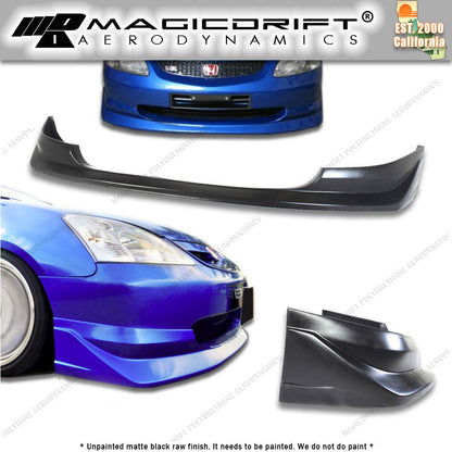 03-05 Honda Civic Si AW Walker Style Front Bumper Chin Spoiler Lip