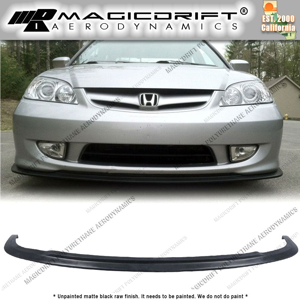 04-05 Honda Civic A-Spec Style Front Bumper Chin Spoiler Lip