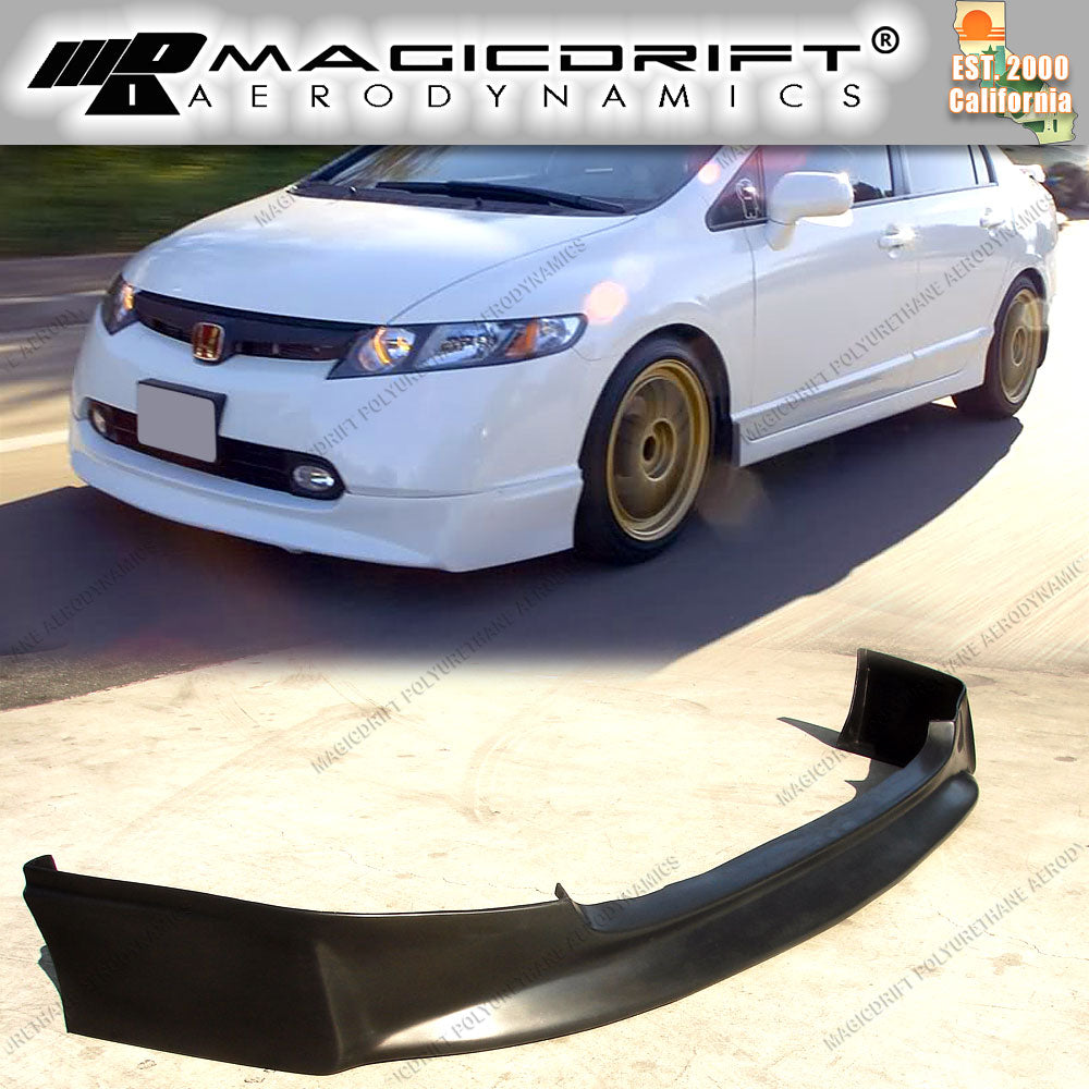 06-08 Honda Civic Sedan MU Style Front Bumper Chin Spoiler Lip