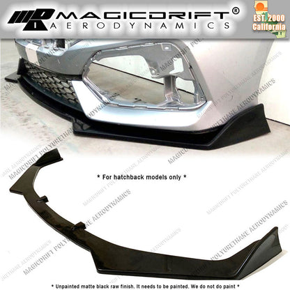 17-19 Honda Civic Hatchback CS Style Front Bumper Chin Spoiler Lip