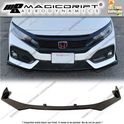 17-19 Honda Civic Hatchback CS Style Front Bumper Chin Spoiler Lip