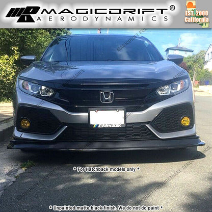 17-19 Honda Civic Hatchback MDA Style Front Bumper Chin Spoiler Lip