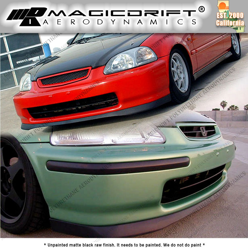 96-98 Honda Civic SiR Style Front Bumper Chin Spoiler Lip