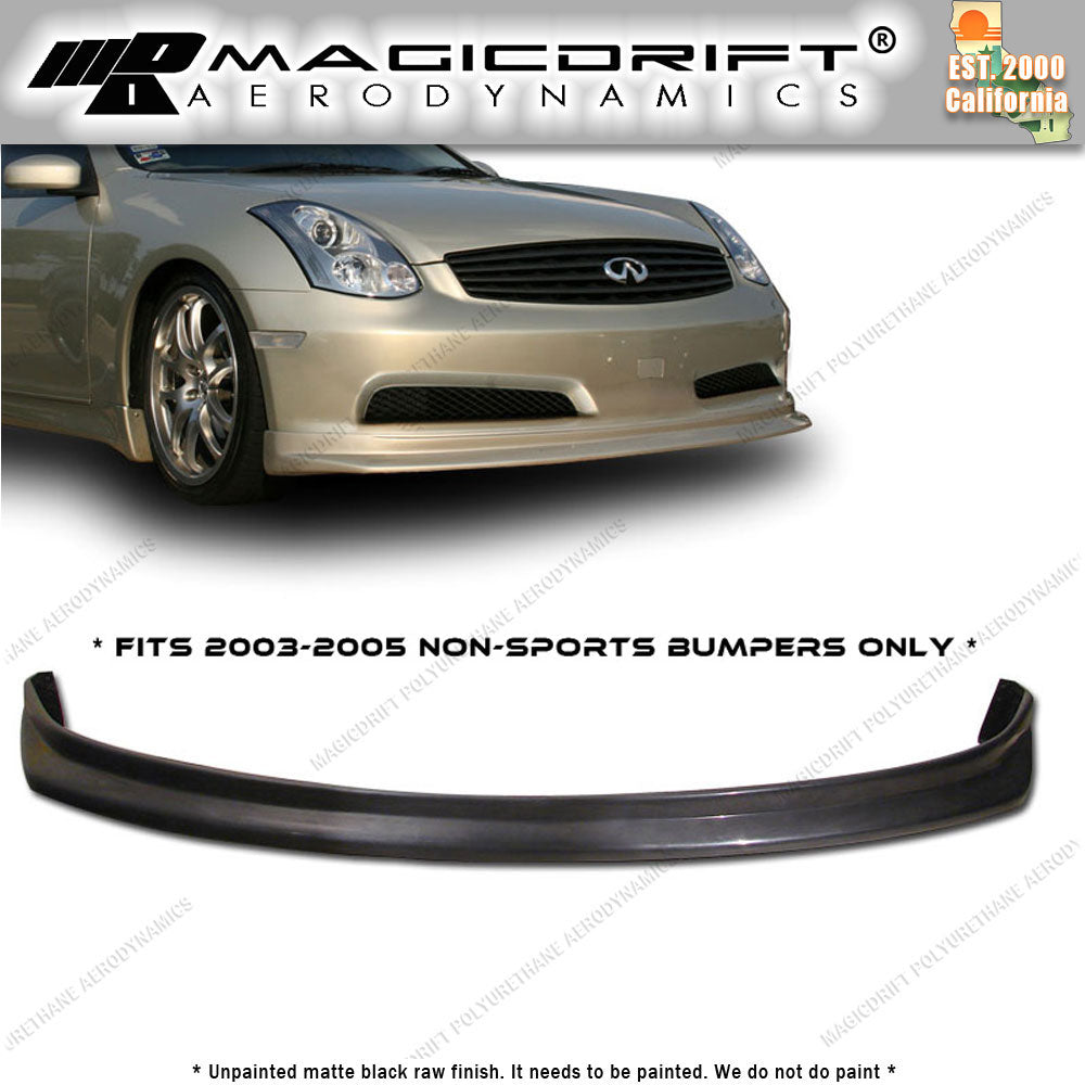 03-05 Infiniti G35 2DR Coupe N1 Style Front Bumper Chin Spoiler Lip