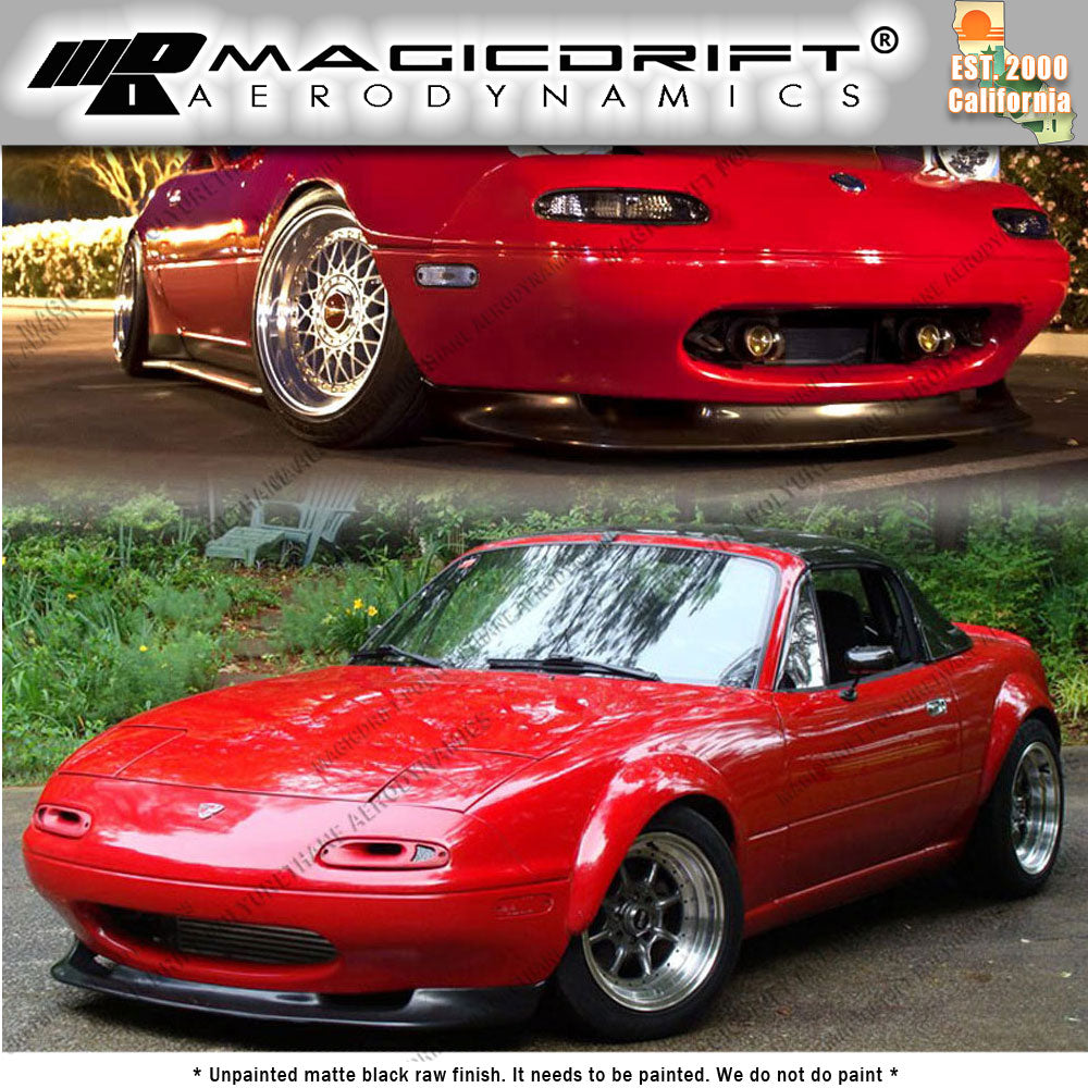 90-97 Mazda Miata GV Style Front Bumper Chin Spoiler Lip – Magic Drift