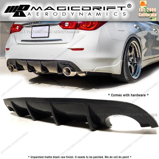 14-16 Infiniti Q50 (sport) ST Style Rear Bumper Diffuser Lip