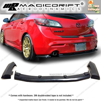 10-13 Mazda 3 5DR Hatchback ( DUAL EXHAUST ONLY) MS Style Rear Bumper Lip