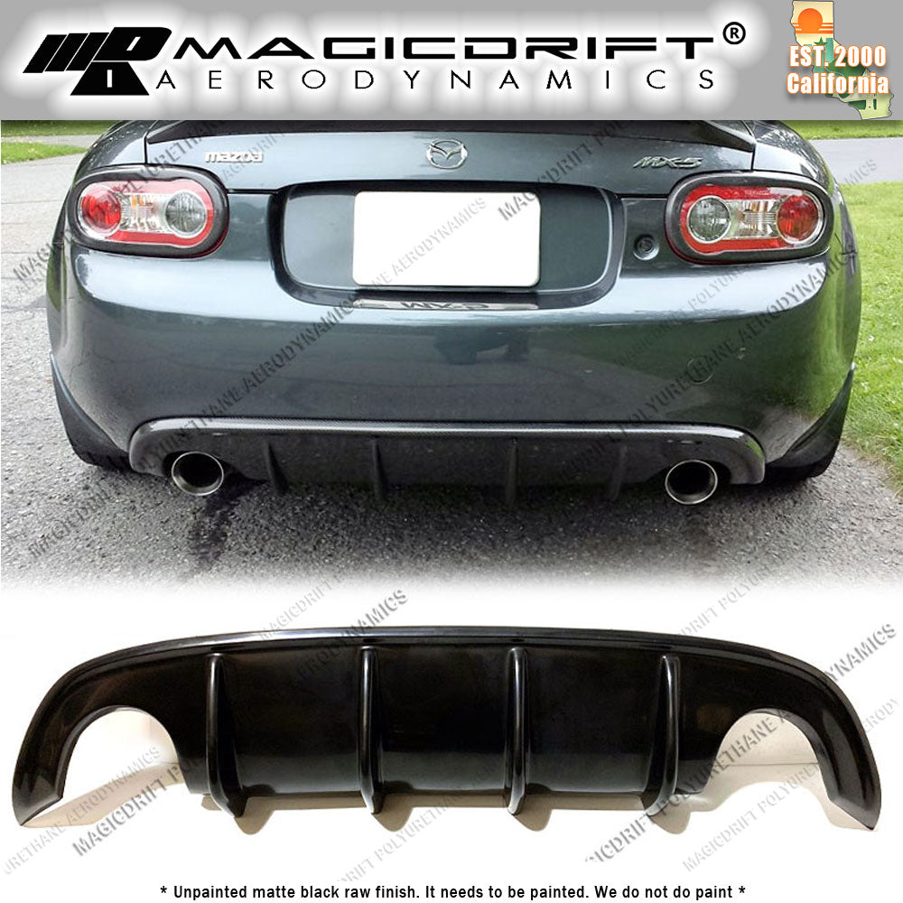 09-15 Mazda Miata MDA Style 4-Fin Rear Bumper Lower Diffuser Lip