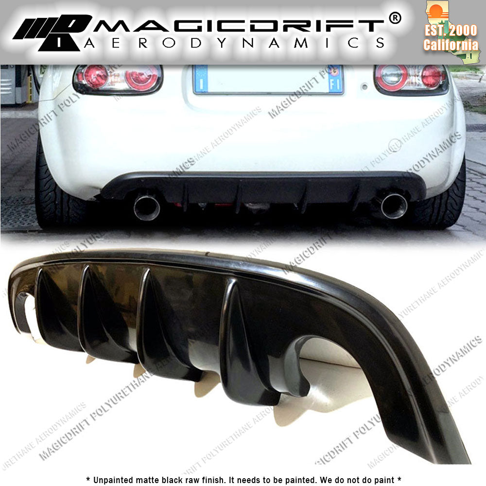 09-15 Mazda Miata MDA Style 4-Fin Rear Bumper Lower Diffuser Lip