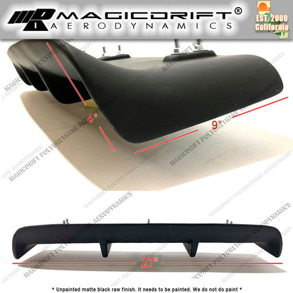 Universal 4 Fins Blade Rear Bumper Lower Aero Diffuser 27" x 9" - Fiberglass