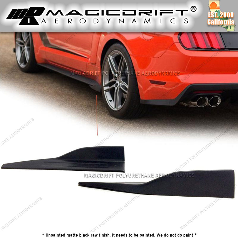 15-17 Ford Mustang Side Skirt Extension Winglet Wind Blades
