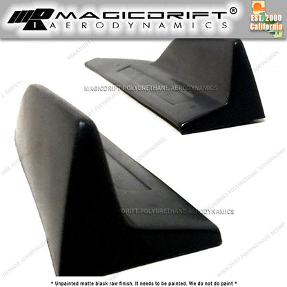 Universal Fit (measure your car) Black Side Skirt Rocker Splitters Winglet Wings